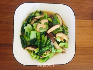 香菇炒上海青的做法步骤：11