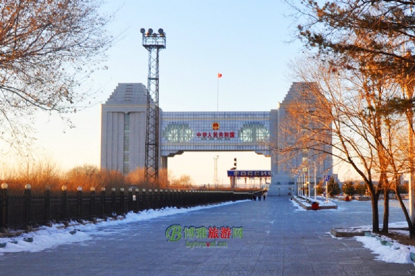 满洲里国门景区